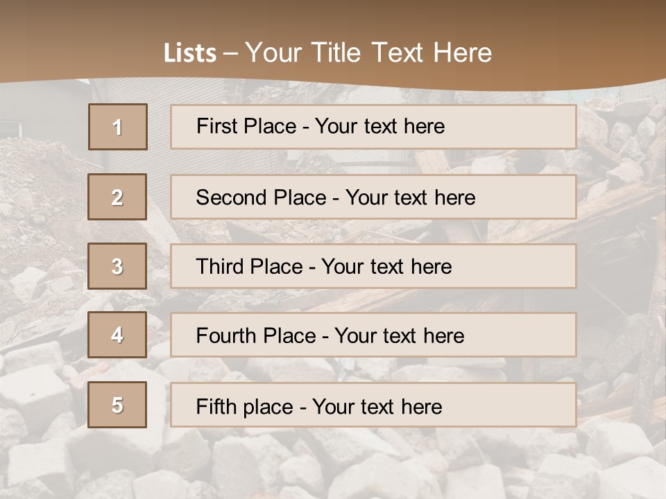 Dust Brick Ruins PowerPoint Template