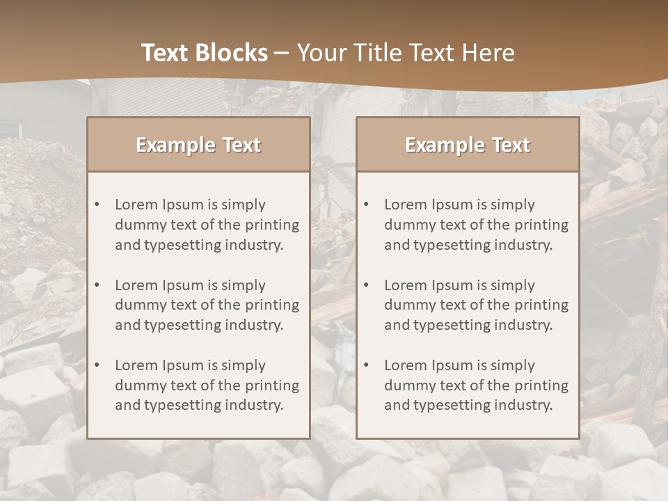 Dust Brick Ruins PowerPoint Template