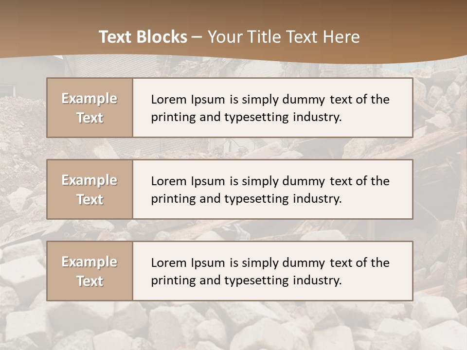 Dust Brick Ruins PowerPoint Template