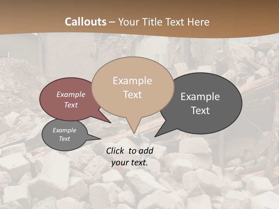 Dust Brick Ruins PowerPoint Template