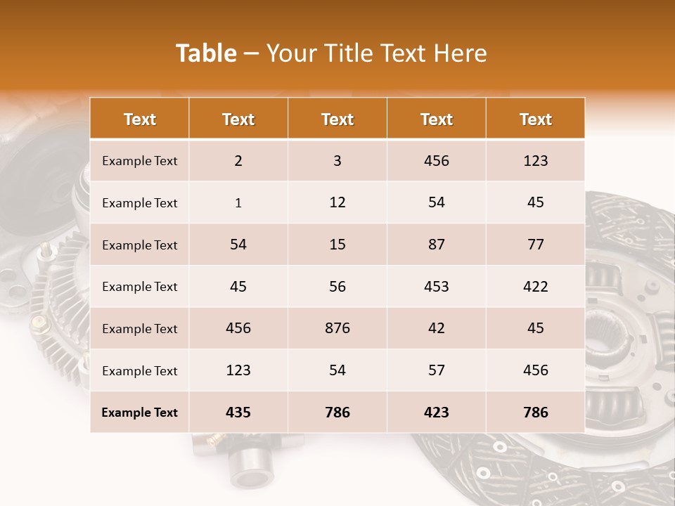 Car Spare Parts PowerPoint Template