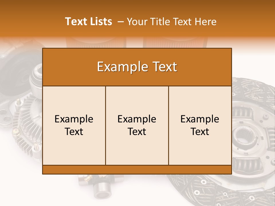Car Spare Parts PowerPoint Template