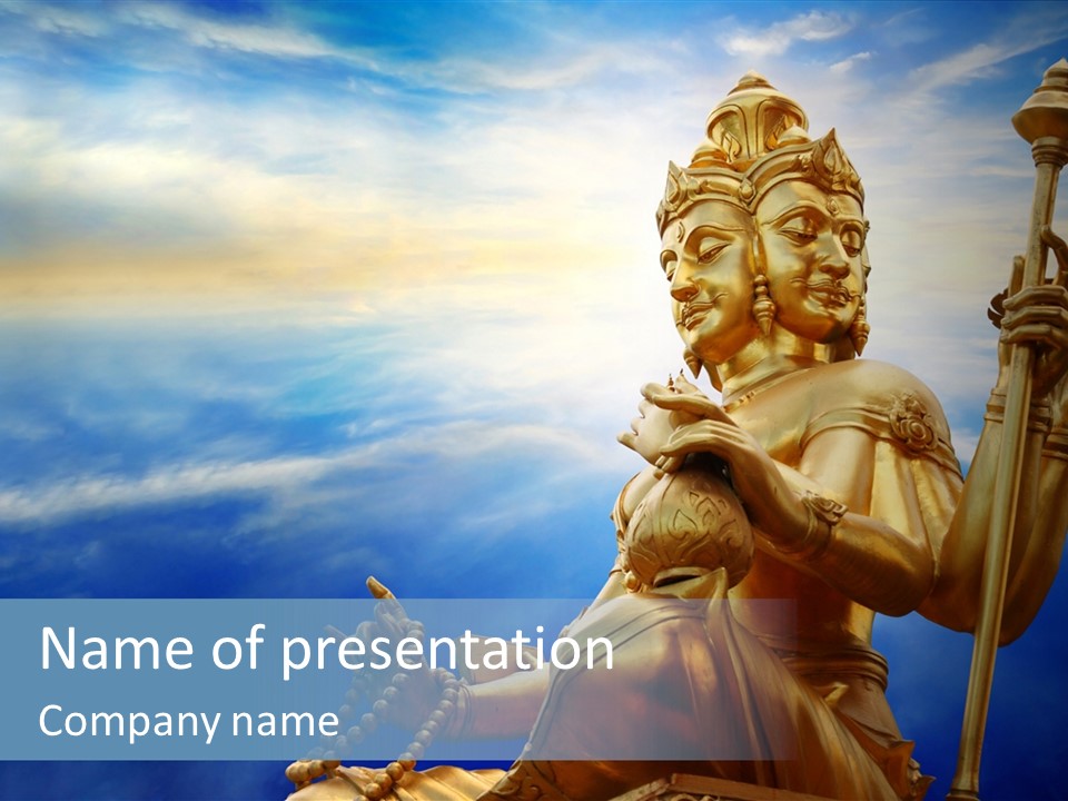 Tale Blue Religion PowerPoint Template