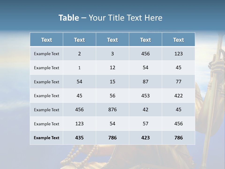 Tale Blue Religion PowerPoint Template