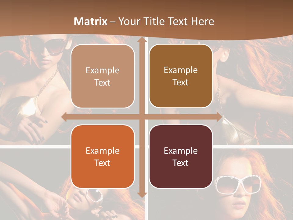 Female Hair Model PowerPoint Template