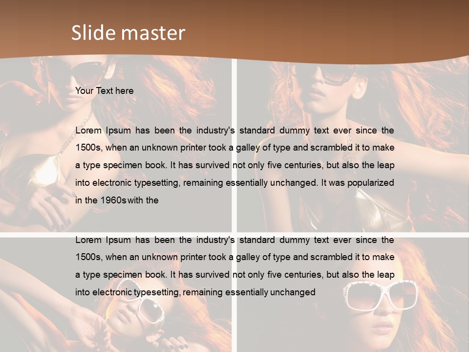 Female Hair Model PowerPoint Template