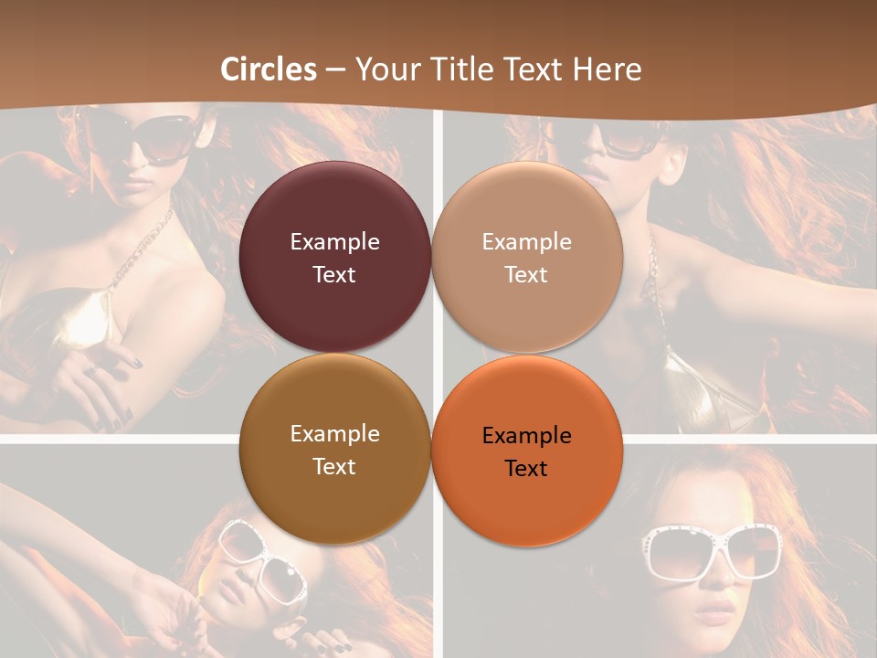 Female Hair Model PowerPoint Template