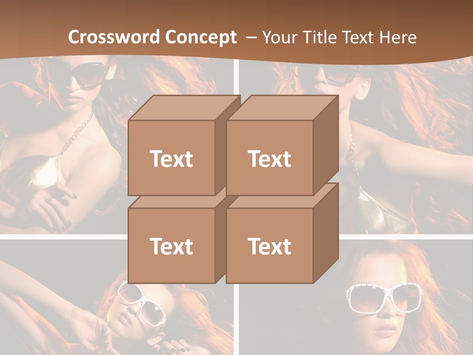 Female Hair Model PowerPoint Template