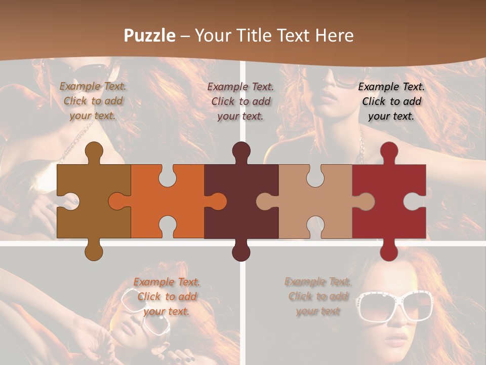 Female Hair Model PowerPoint Template