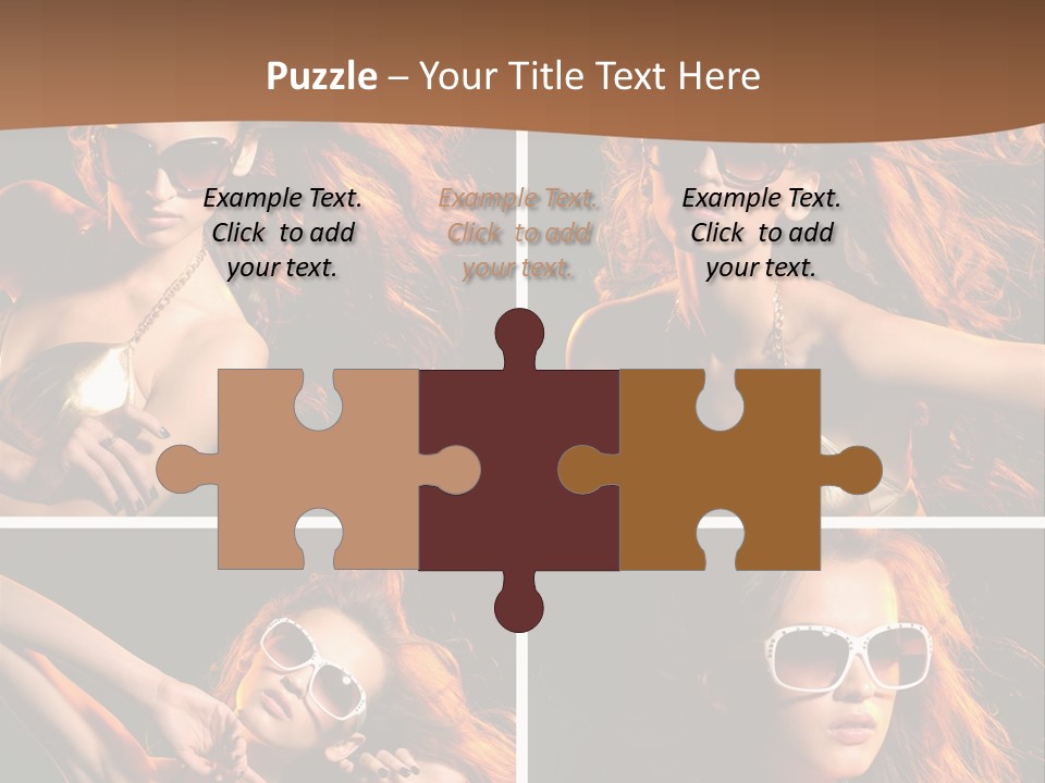 Female Hair Model PowerPoint Template