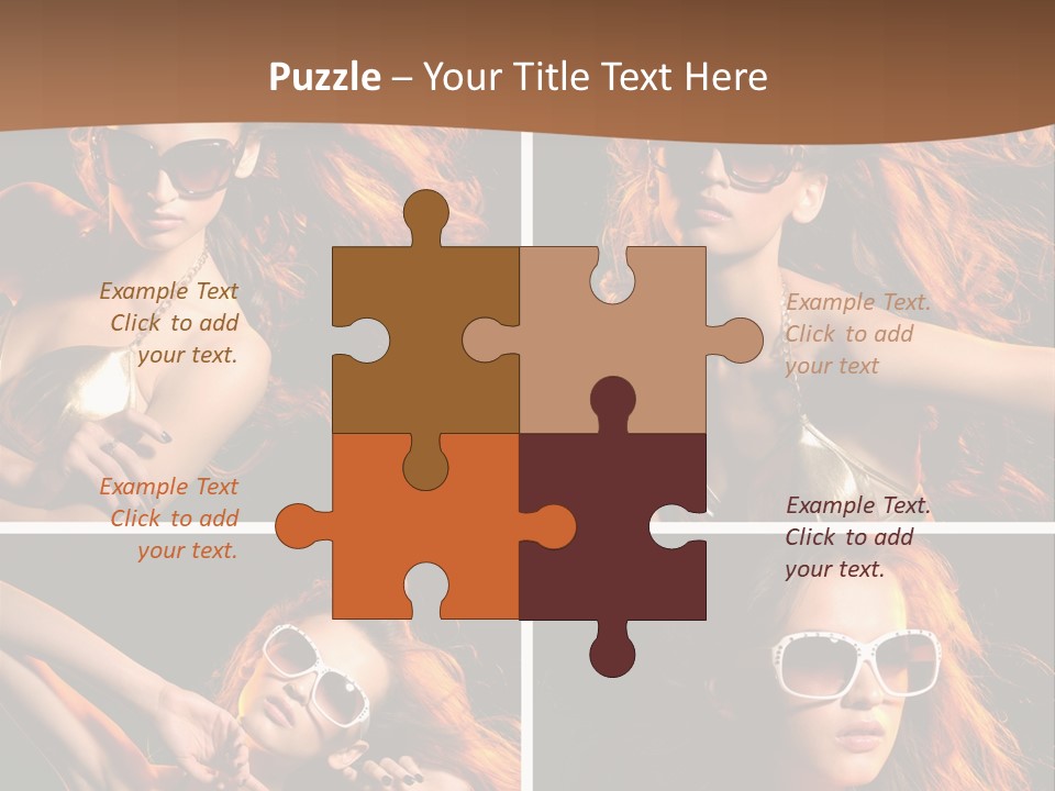 Female Hair Model PowerPoint Template