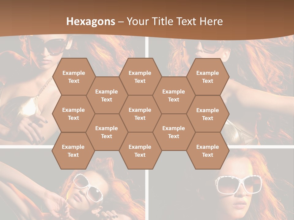 Female Hair Model PowerPoint Template