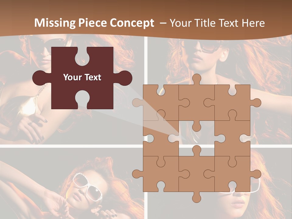 Female Hair Model PowerPoint Template