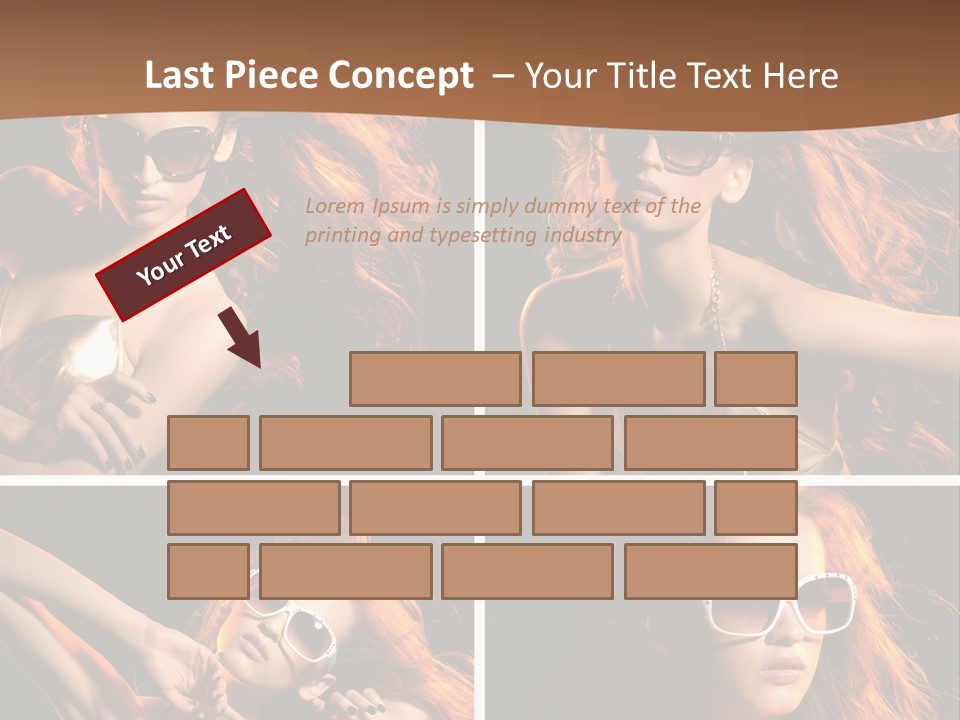 Female Hair Model PowerPoint Template