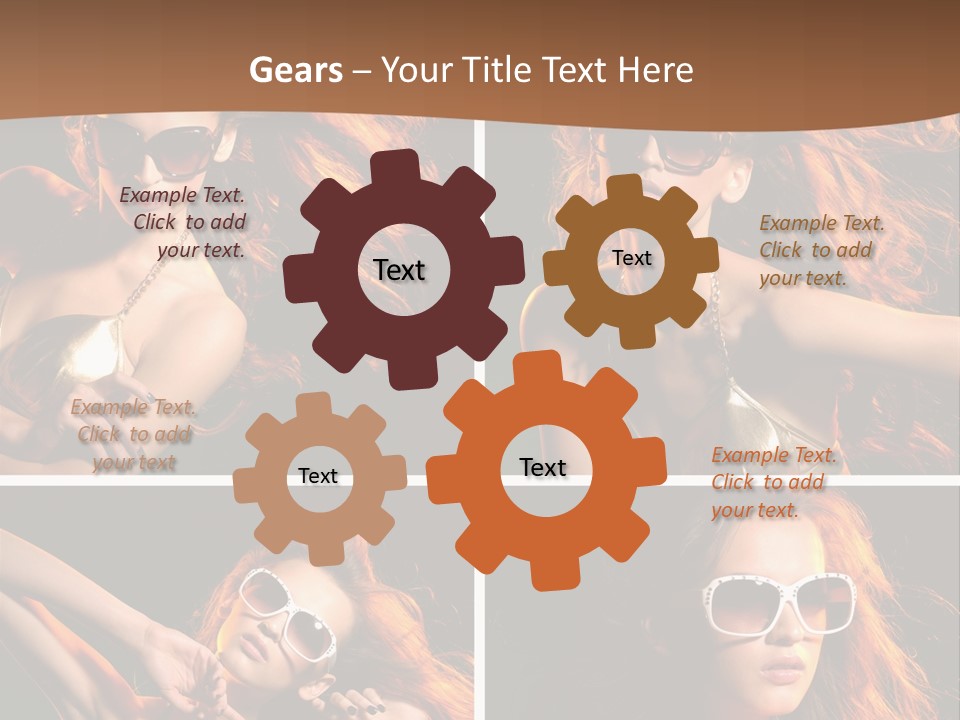 Female Hair Model PowerPoint Template