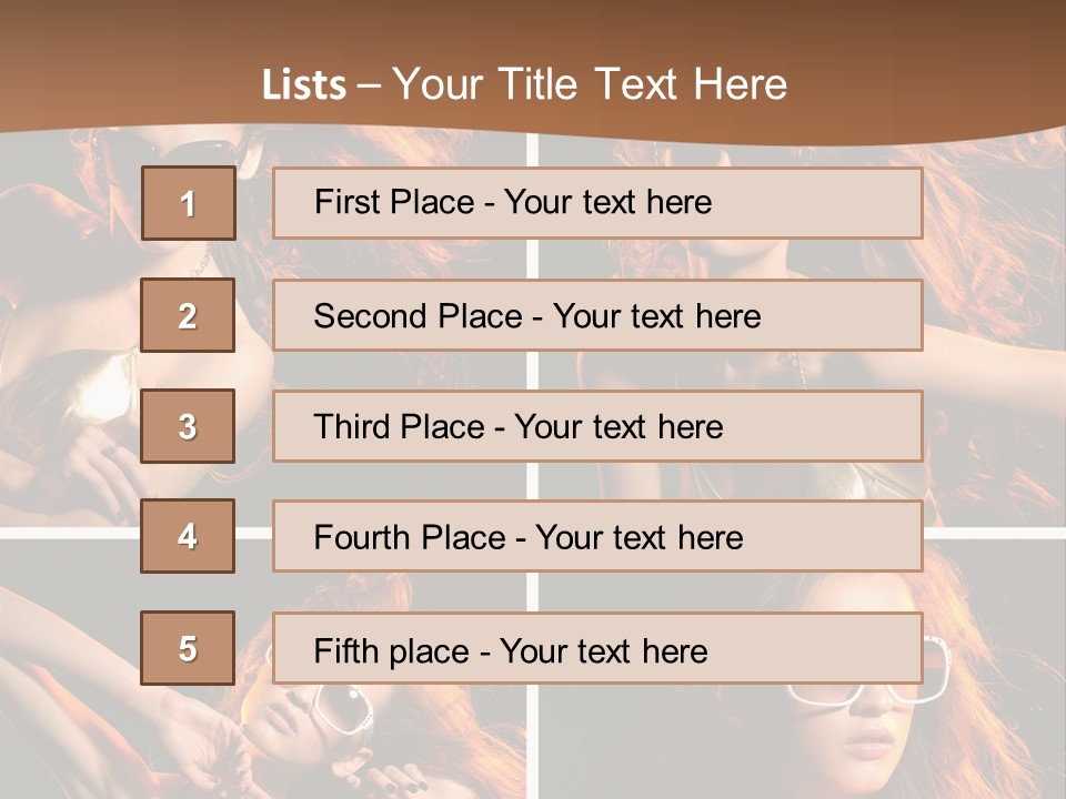 Female Hair Model PowerPoint Template