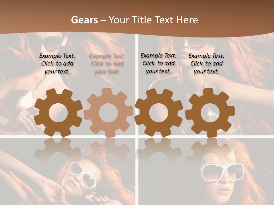 Female Hair Model PowerPoint Template