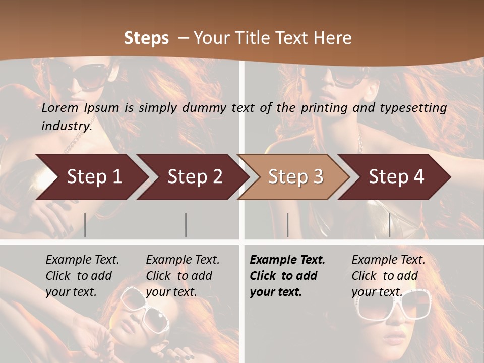 Female Hair Model PowerPoint Template