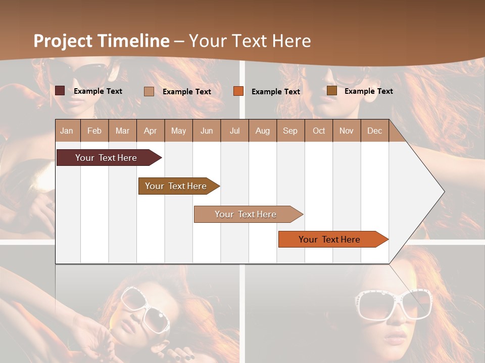 Female Hair Model PowerPoint Template