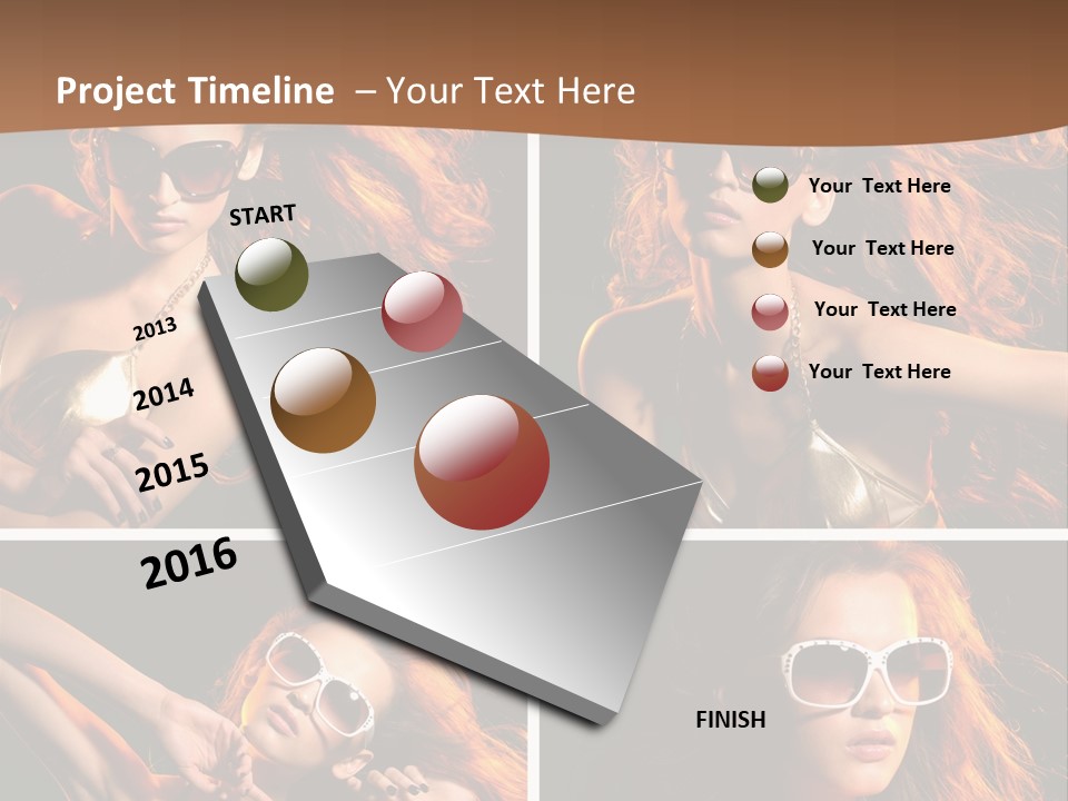 Female Hair Model PowerPoint Template