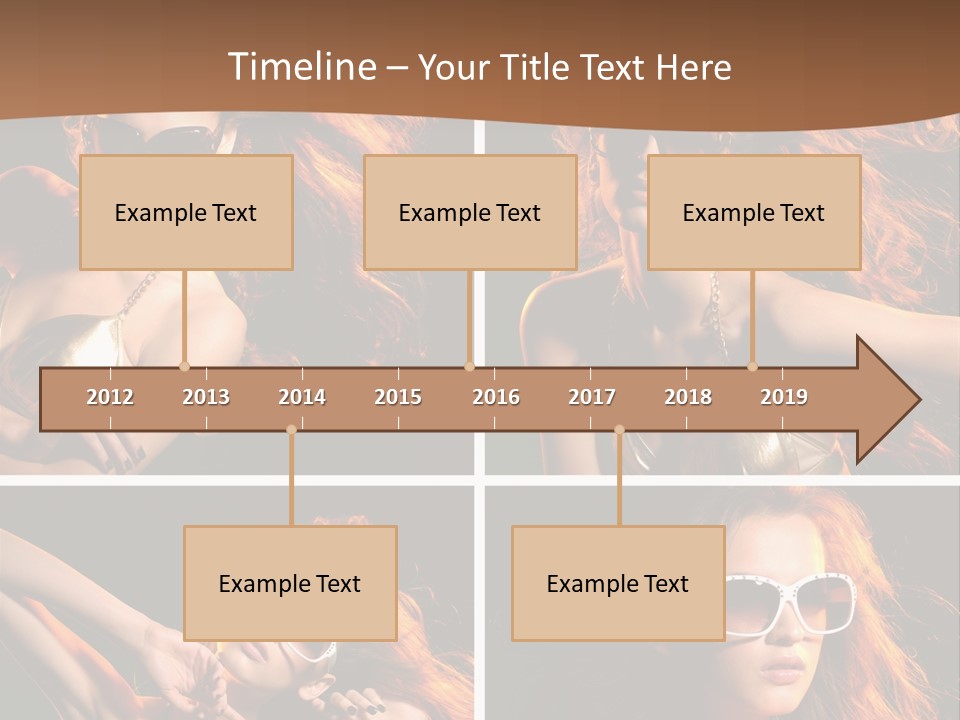 Female Hair Model PowerPoint Template