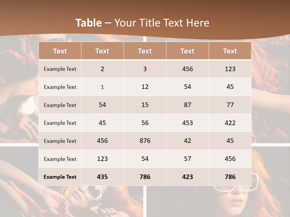 Female Hair Model PowerPoint Template