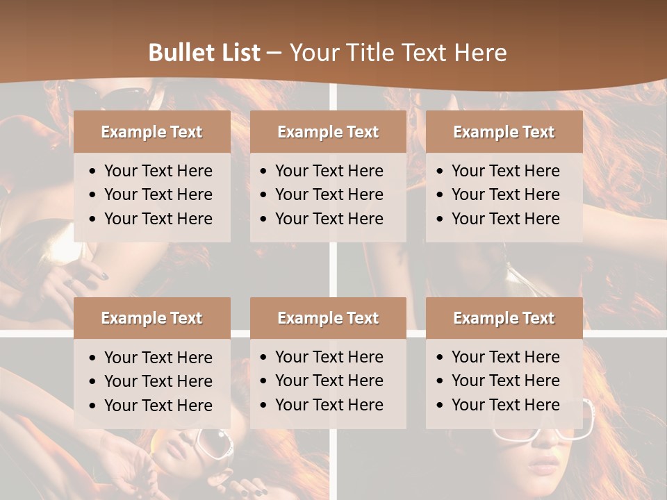 Female Hair Model PowerPoint Template