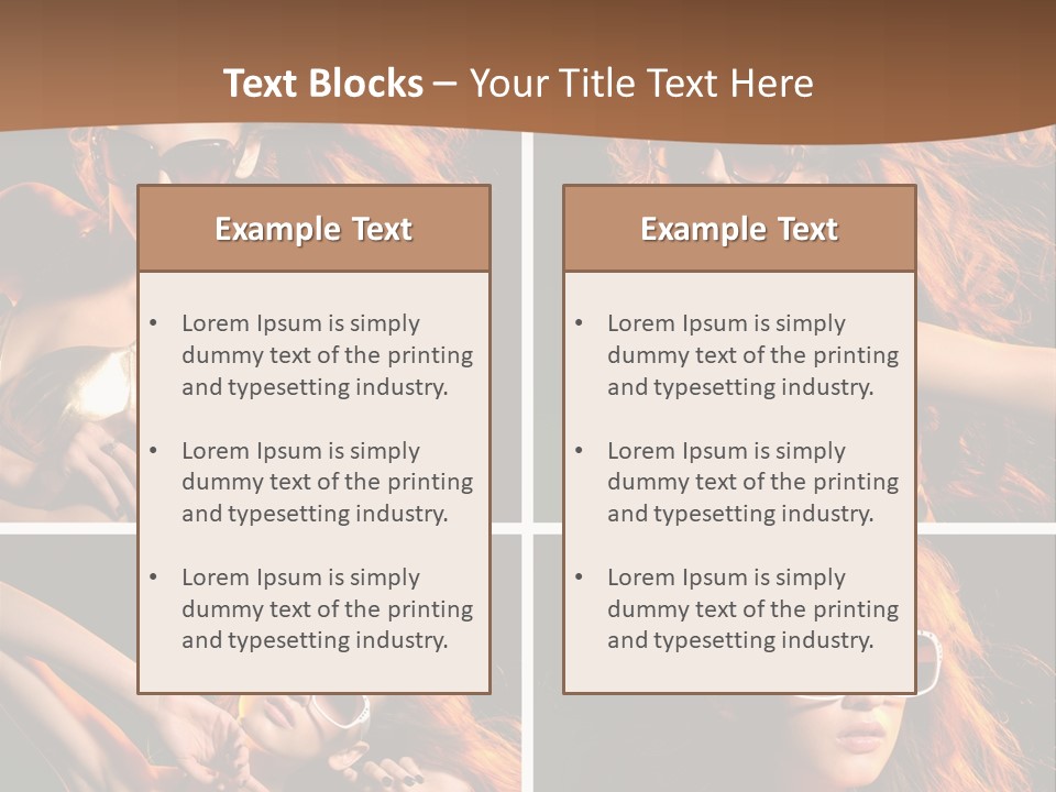 Female Hair Model PowerPoint Template