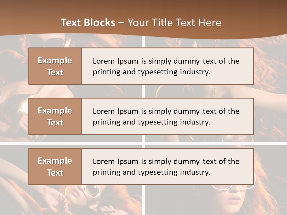 Female Hair Model PowerPoint Template