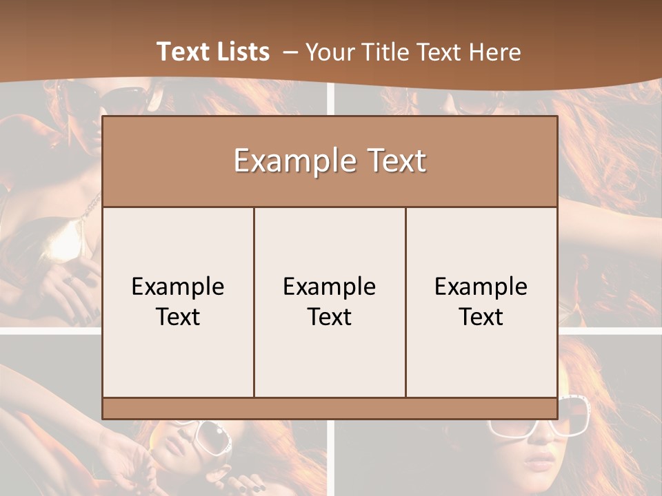 Female Hair Model PowerPoint Template