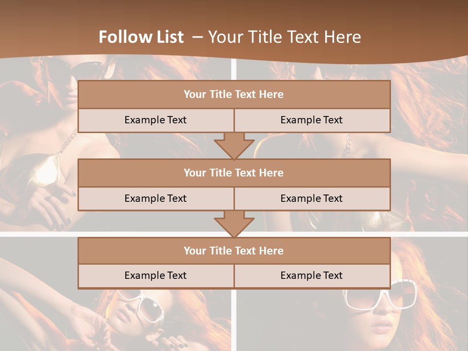 Female Hair Model PowerPoint Template