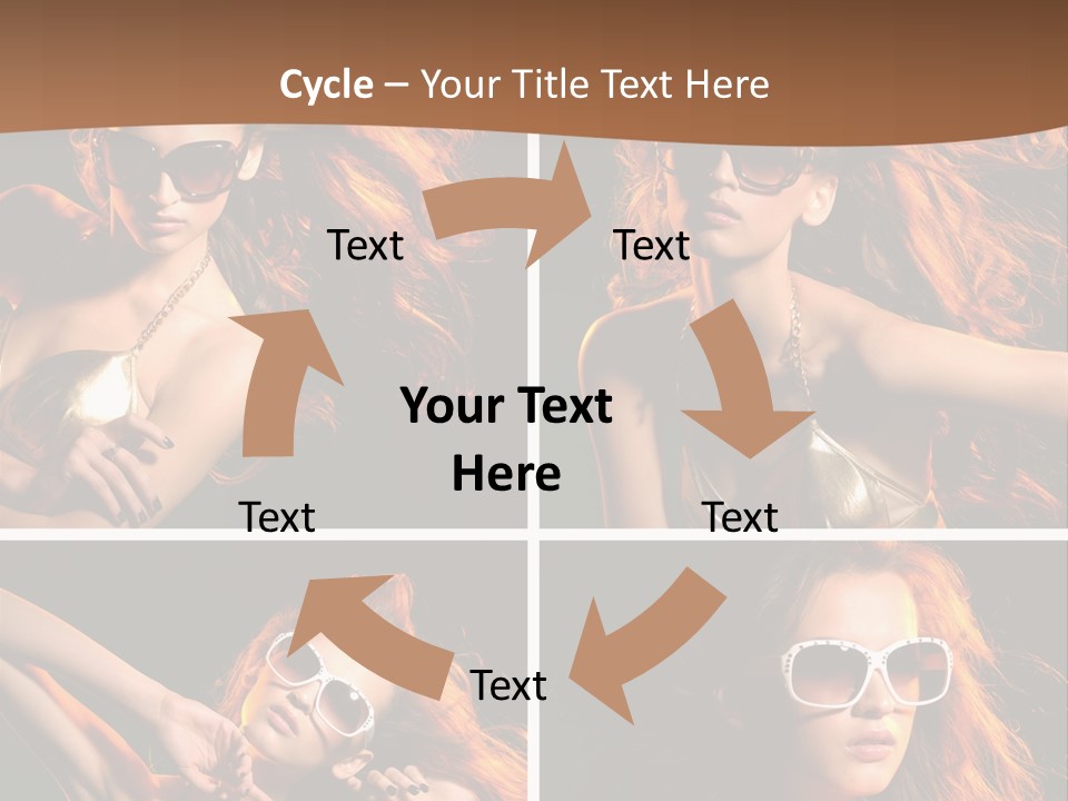 Female Hair Model PowerPoint Template