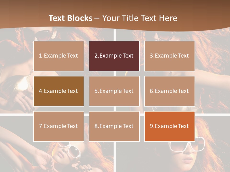 Female Hair Model PowerPoint Template