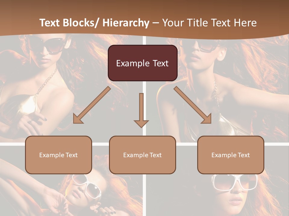 Female Hair Model PowerPoint Template