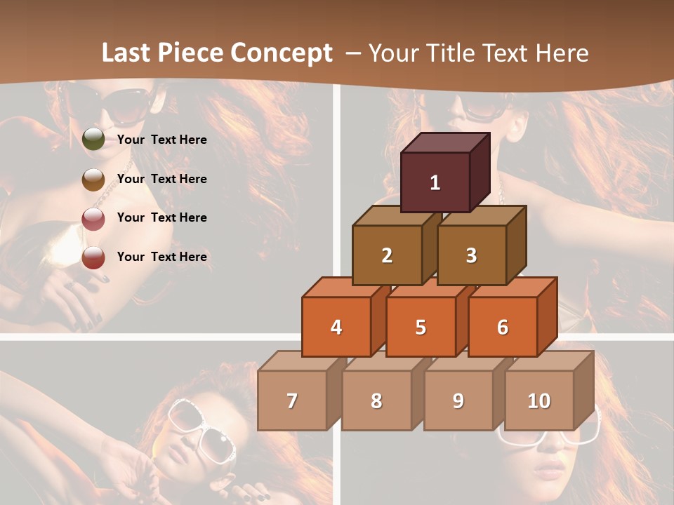 Female Hair Model PowerPoint Template