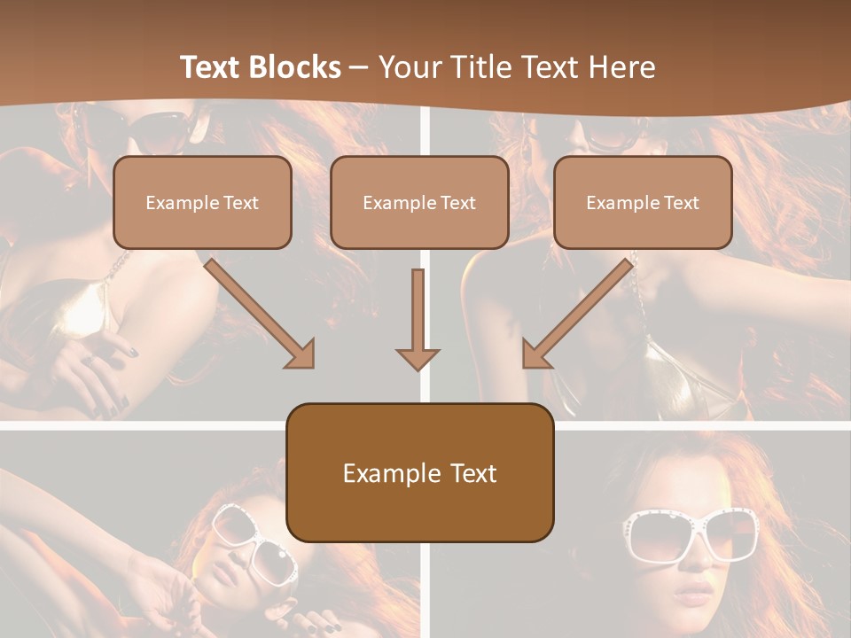 Female Hair Model PowerPoint Template