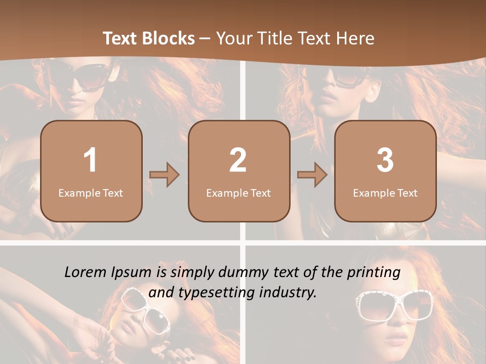 Female Hair Model PowerPoint Template