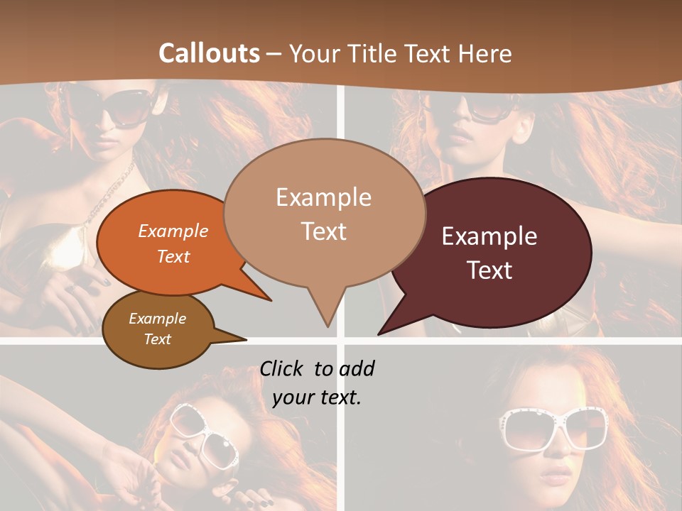 Female Hair Model PowerPoint Template