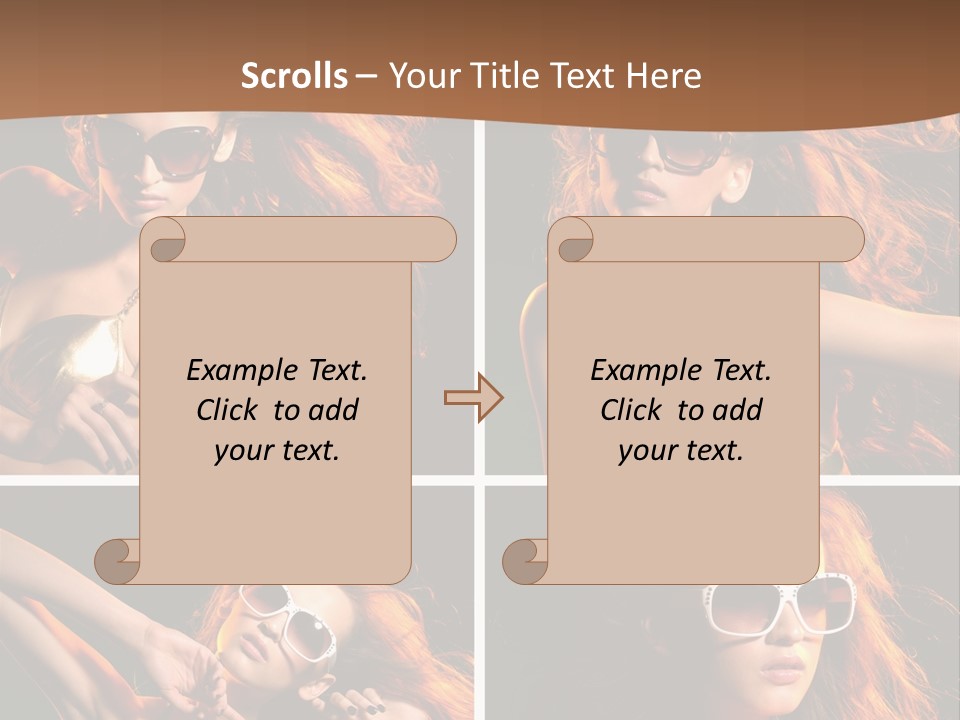 Female Hair Model PowerPoint Template