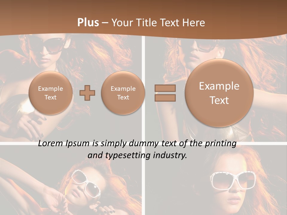 Female Hair Model PowerPoint Template