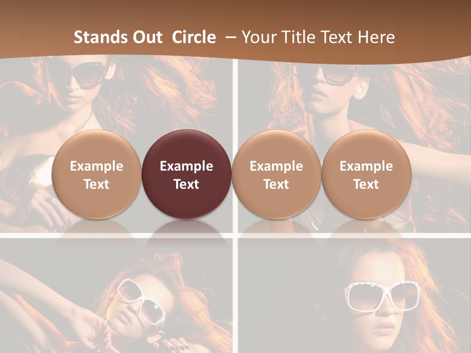 Female Hair Model PowerPoint Template