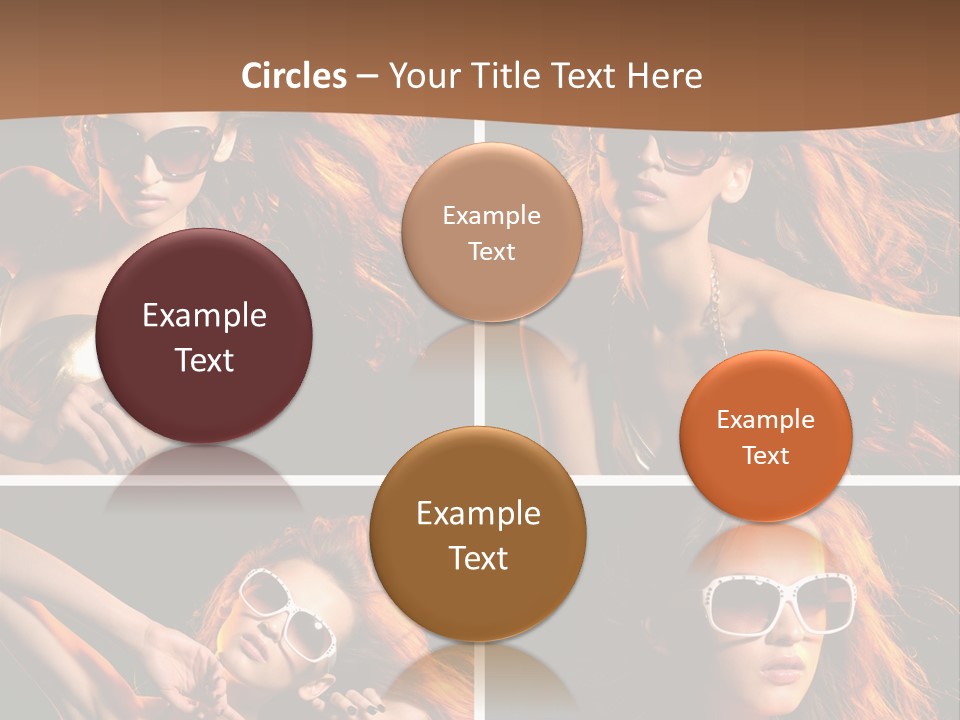 Female Hair Model PowerPoint Template