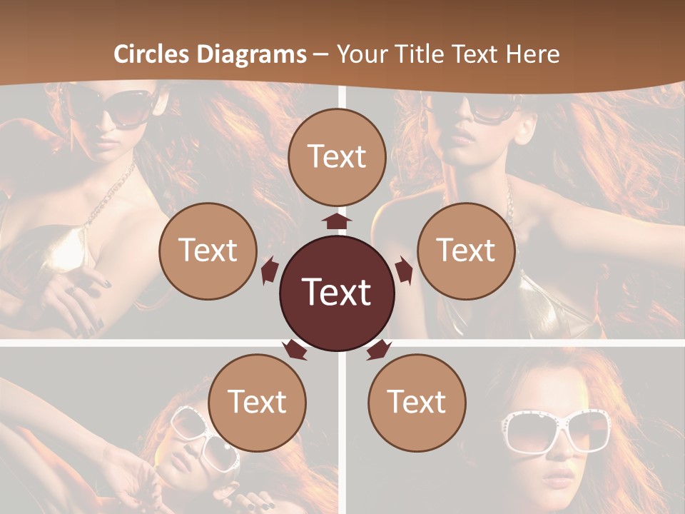 Female Hair Model PowerPoint Template