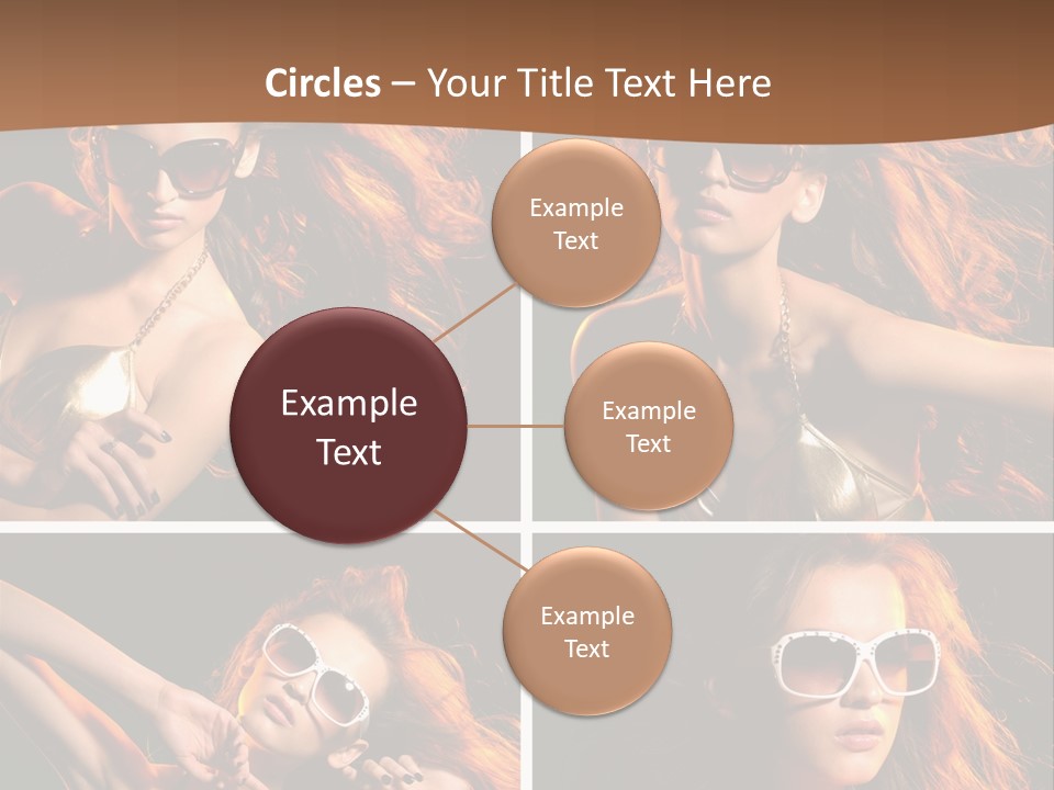 Female Hair Model PowerPoint Template