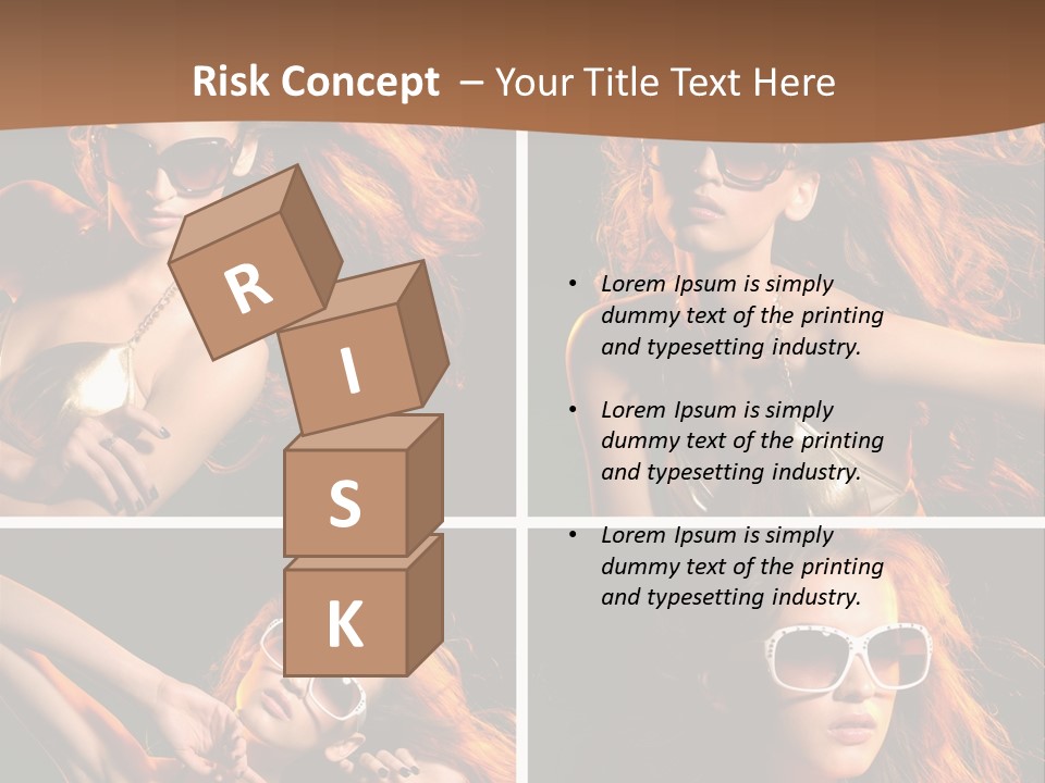 Female Hair Model PowerPoint Template