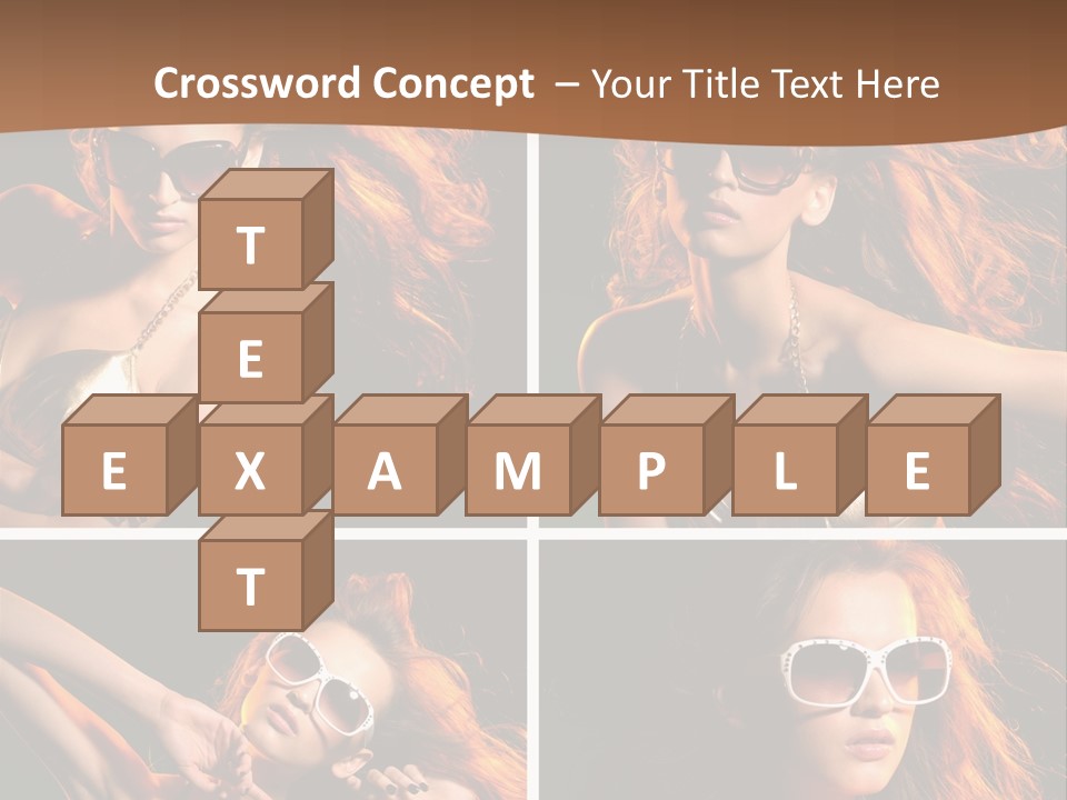 Female Hair Model PowerPoint Template