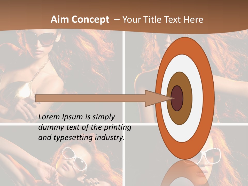 Female Hair Model PowerPoint Template