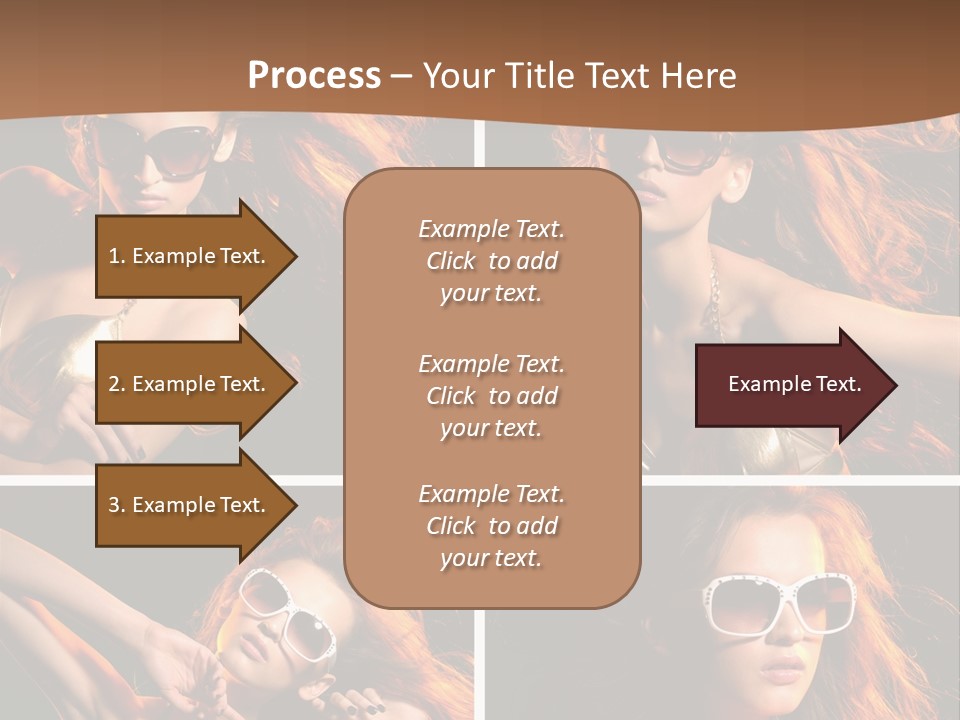 Female Hair Model PowerPoint Template