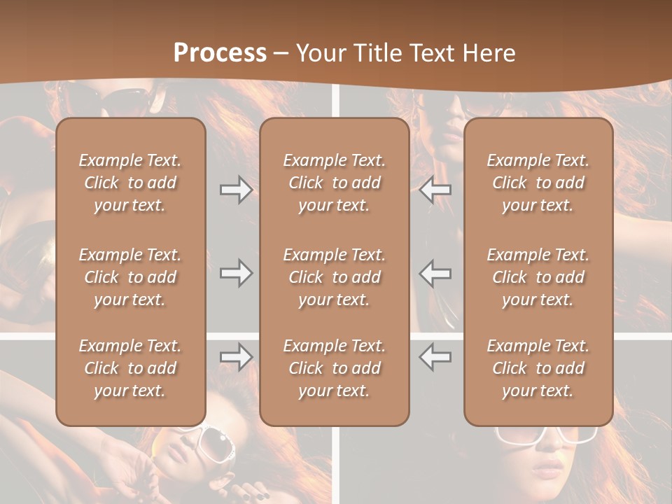 Female Hair Model PowerPoint Template