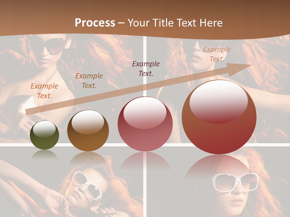 Female Hair Model PowerPoint Template